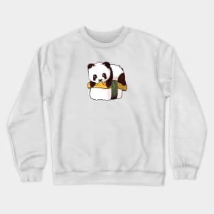 Panda on a tamago sushi Crewneck Sweatshirt
